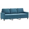 vidaXL 4-dijelni set sofa s jastucima plavi bar&scaron;unasti