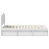 vidaXL Krevetna konstrukcija Bijelo 75 x 190 cm Čvrsto borovo drvo