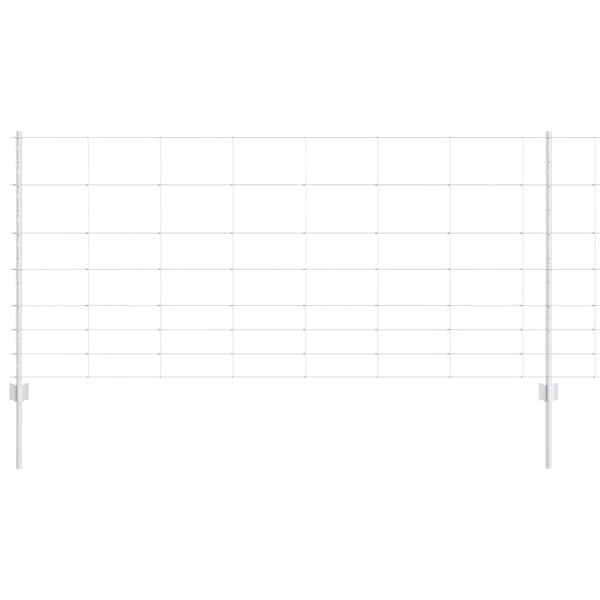 vidaXL Ograda s postovima Srebrno 1 x 50 m Čelik