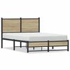 vidaXL Metalni okvir kreveta bez madraca boja hrasta sonome 120x200 cm