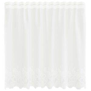 vidaXL Čipkasta zavjesa Bijela 80 x 150 cm Poliester