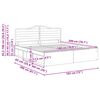 vidaXL Krevetna konstrukcija s uzglavljem Dimljeni hrast 180 x 200 cm