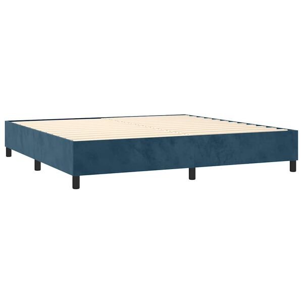 vidaXL Box spring krevet s madracem tamnoplavi 90x190 cm bar&scaron;unasti