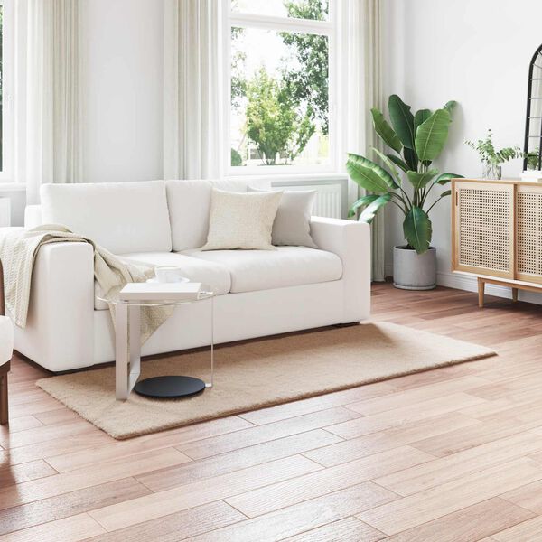 vidaXL Faux Rabbit Fur Rug Olite Sivo-smeđa 100 x 200 cm Poliester