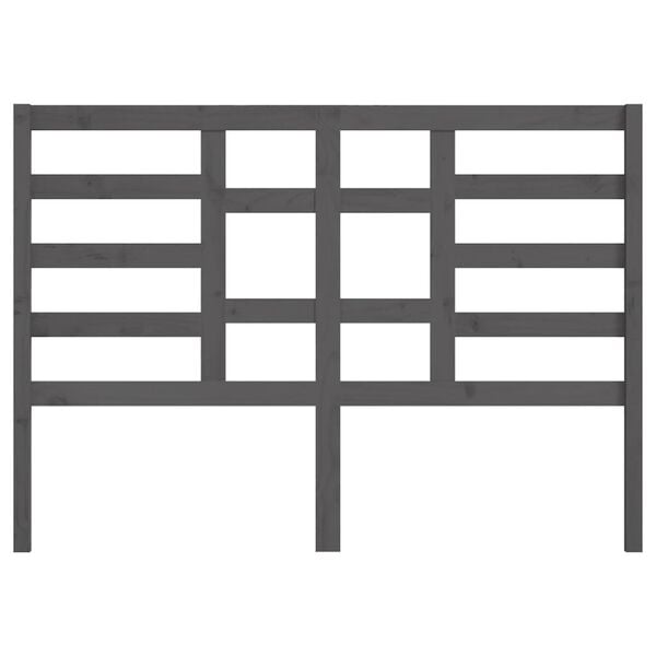 vidaXL Uzglavlje za krevet sivo 156 x 4 x 104 cm od masivne borovine