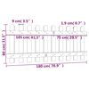 vidaXL Ograda od kolaca 180 x 80 cm od impregnirane masivne borovine