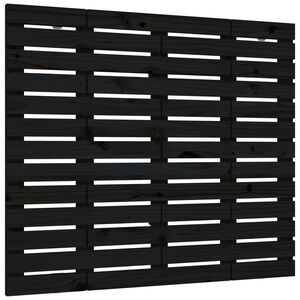 vidaXL Zidno uzglavlje crni 106x3x91,5 cm od masivne borovine