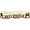 vidaXL Set vanjskih sofa s jastukom 9 pcs Prirodna i krem