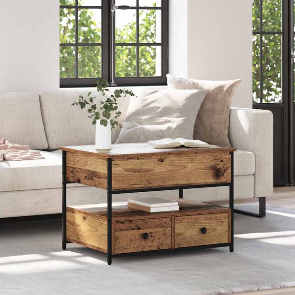 vidaXL Kava Stol Staro drvo 70 x 50 x 54.5 cm Konstruirano drvo