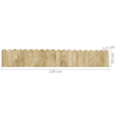 vidaXL Rolane ograde 2 kom 120 cm od impregnirane borovine