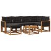 vidaXL Set vanjskih sofa 7 kom. Prirodna i crna
