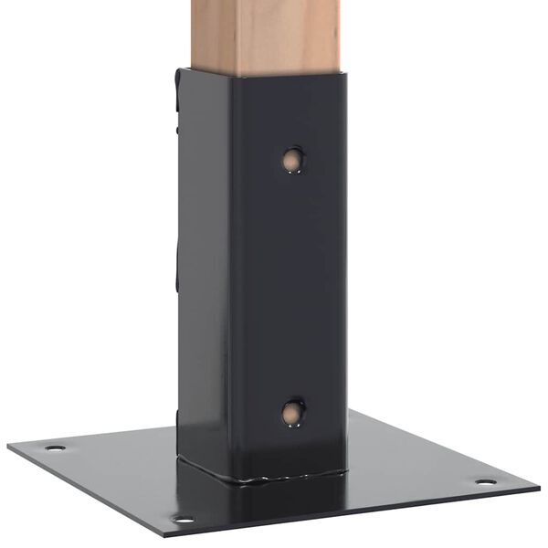 vidaXL Postolja za stupove kvadratna 4 kom čelik presvučen prahom