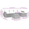 vidaXL 6-dijelni set vrtnih sofa od poliratana s jastucima smeđi