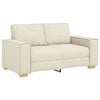 vidaXL Sofa 2 pcs Bež 220 x 80 x 84 cm Platnasta tkanina