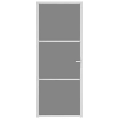 vidaXL Unutarnja vrata 83 x 201,5 cm Bijela od ESG stakla i aluminija
