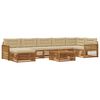 vidaXL Set vanjskih sofa s jastukom 8 pcs Prirodna i bež