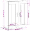 vidaXL Zidni ormarić boja hrasta sonome 69,5x34x90cm konstruirano drvo
