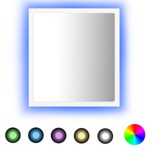 vidaXL LED kupaonsko ogledalo bijelo 40 x 8,5 x 37 cm akrilno