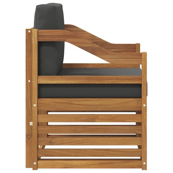 vidaXL Set vanjskih sofa Čvrsto drvo akacije i poliester Prirodna