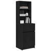 vidaXL Noćni ormarić crni 39x35x125 cm od konstruiranog drva