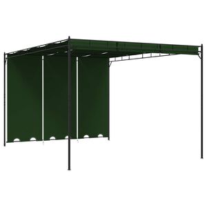 vidaXL Gazebo 4 x 3 x 2,3 m Zelena Poliester i čelik