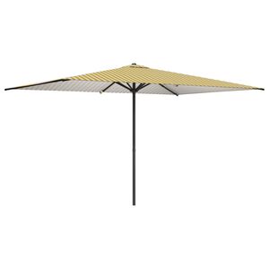 vidaXL Vrtni suncobran 200 x 300 cm Poliester Pravokutni Žuta i bijela