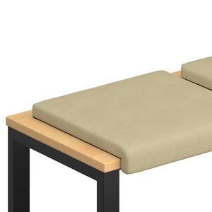 vidaXL Jastučić za klupu 2 kom. Kord Siva zelena Dubina 35 cm