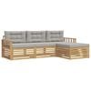 vidaXL Set vanjskih sofa 4 kom. Bijela i svjetlosiva Poliester