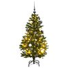 vidaXL Umjetno božićno drvce 150 LED sa &scaron;arkama i kuglicama 120 cm