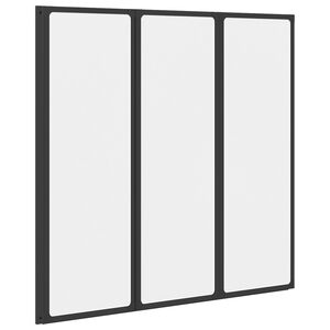 vidaXL Tu&scaron; paravan Crna 120 x 2 x 117 cm Aluminij i PP