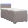 vidaXL Krevet s box springom, madracem i LED-om Sivosmeđa 80 x 200 cm