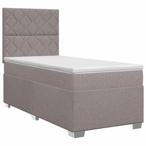 vidaXL Boxspring krevet s madracem Sivosmeđa 80 x 200 cm Tkanina