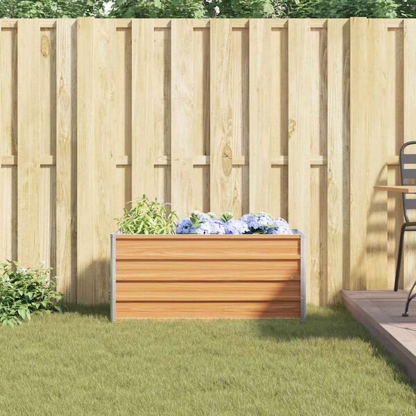 vidaXL Povi&scaron;ena vrtna gredica 100 x 40 x 45 cm pocinčani čelik srebrna