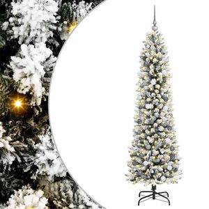 vidaXL Umjetno božićno drvce Bijela 210 cm PVC i Metal i Plastika