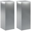 vidaXL Stalak za biljke 2 pcs Srebrna 30 x 30 x 80 cm Nehrđajući čelik
