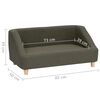 vidaXL Sofa za pse tamnosiva 85 x 50 x 39 cm od platna