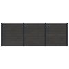 vidaXL Set ograde 3 kom. 526 x 186 cm WPC i aluminij Crna