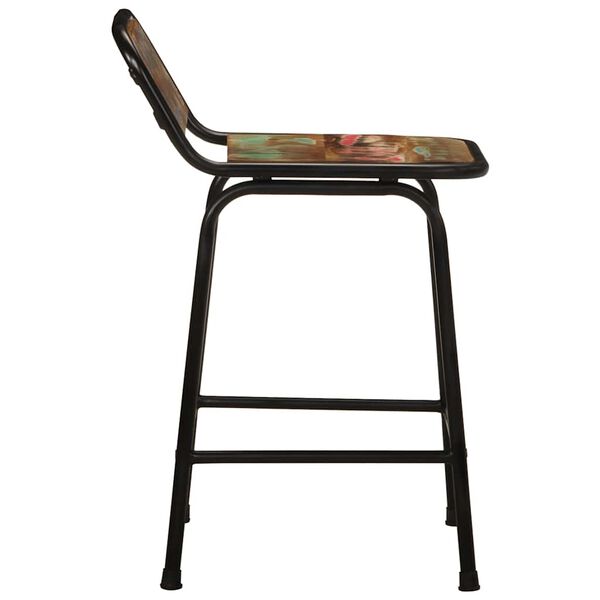 vidaXL Barski stolci 4 kom 46x35,5x70 cm masivnog obnovljenog drva