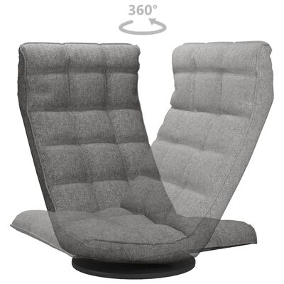 vidaXL Okretna podna stolica od tkanine svjetlosiva