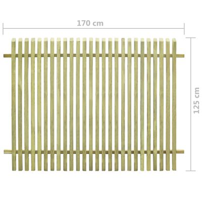 vidaXL Vrtna ograda od impregnirane borovine 170 x 125 cm