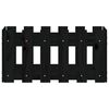 vidaXL Vrtna sadilica s izgledom ograde crna 60x30x30 cm od borovine