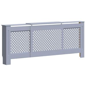 vidaXL Pokrov za radijator MDF sivi 205 cm