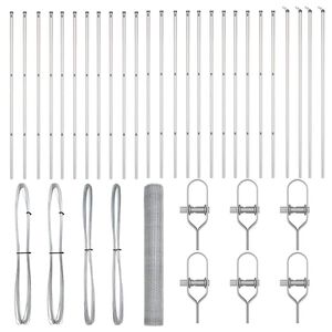 vidaXL Stup za ogradu Srebrno