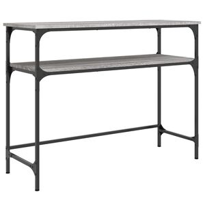 vidaXL Konzolni stol siva boja hrasta 100x35,5x75 cm konstruirano drvo