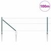 vidaXL Stup za ogradu Zelena 100 x 0,6 m (mreža 25 mm) Čelik i PVC