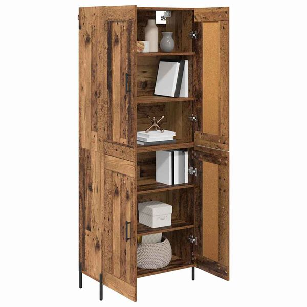 vidaXL Highboard 2 pcs Staro drvo Konstruirano drvo