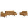 vidaXL 4-dijelni set sofa s jastucima smeđi bar&scaron;unasti