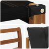 vidaXL Set vanjskih sofa s jastukom 4 pcs Prirodna i crna