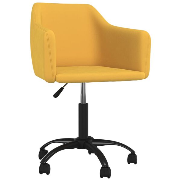 vidaXL Okretne blagovaonske stolice 4 kom žute bar&scaron;unaste