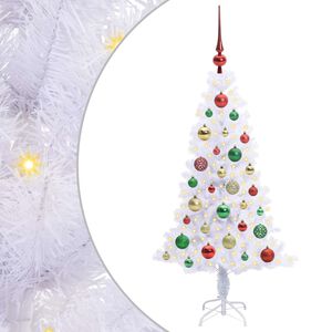 vidaXL Umjetno božićno drvce s stalakom Bijelo 120 cm PVC i čelik
